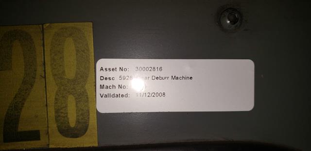 Redin Model 2000 Gear Deburring Machine, Machine ID: 6981